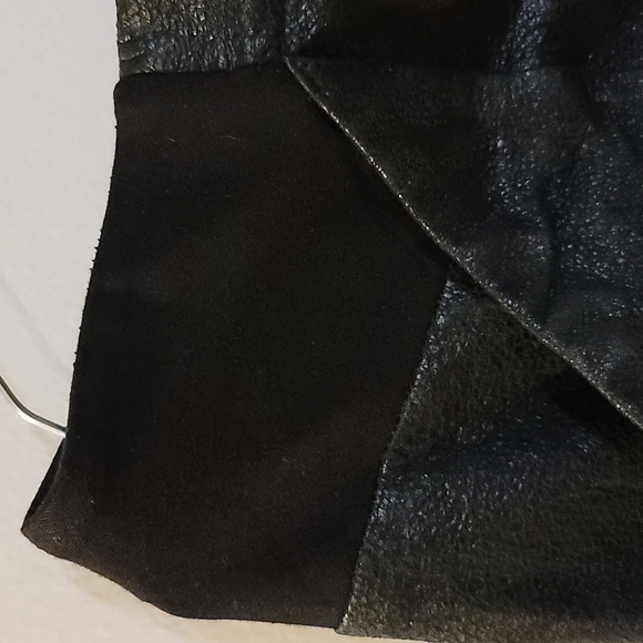 Helmut Lang charcoal Gary black leather short size 6 - Picture 4 of 10